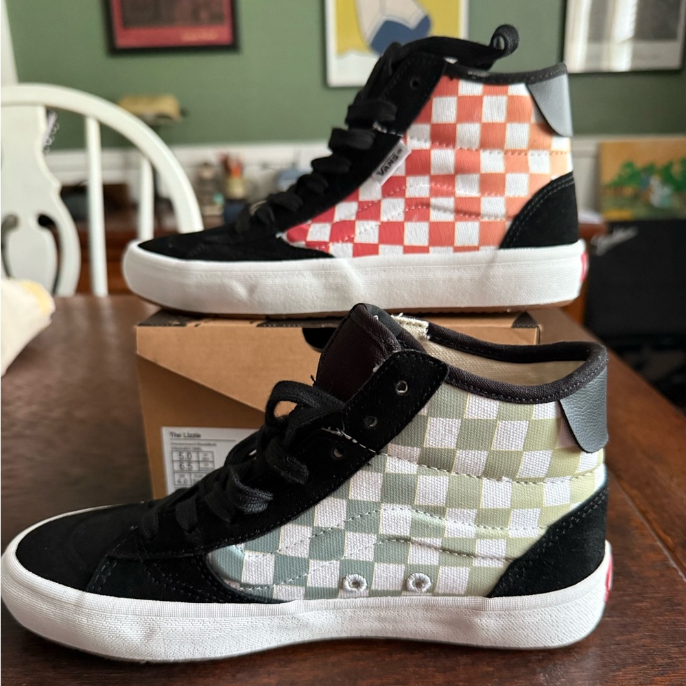 Vans Women's Multicolor Checkerboard High-Tops, Lizzie Armando
